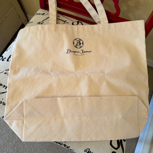 Draper James Raised by a Strong Woman Canvas Tote New - Picture 2 of 2